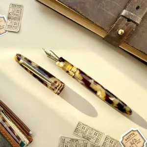 ESTIE TORTOISE / GOLD TRIM ROLLERBALL