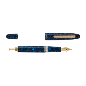 ESTIE NOUVEAU BLUE / GOLD TRIM BUTTON FILL FOUNTAIN PEN
EF, F, M, B, Stub 1.1, EF Flex, F Flex, Journaler, Scribe, Needlepoint
