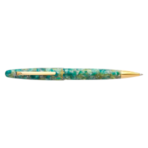 ESTIE SEA GLASS / GOLD TRIM BALLPOINT PEN